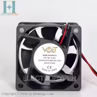فن 6x6x2.5 دو سیم VOLT 12V DC