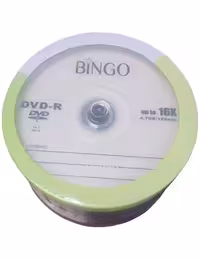 دی وی دی خام بینگو مشکی باکس 50 حلقه