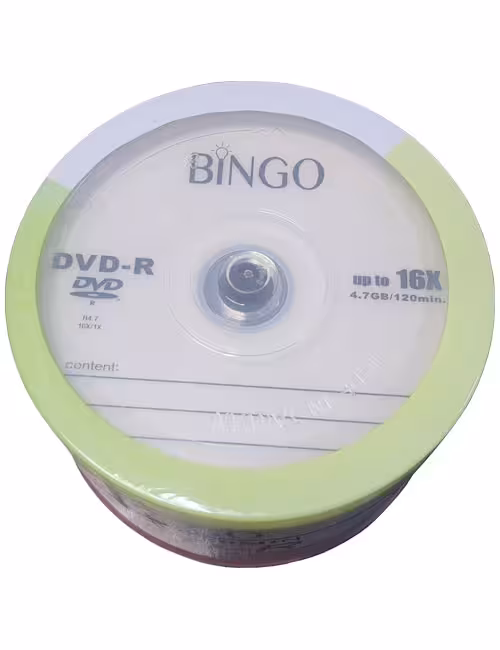 دی وی دی خام بینگو مشکی باکس 50 حلقه