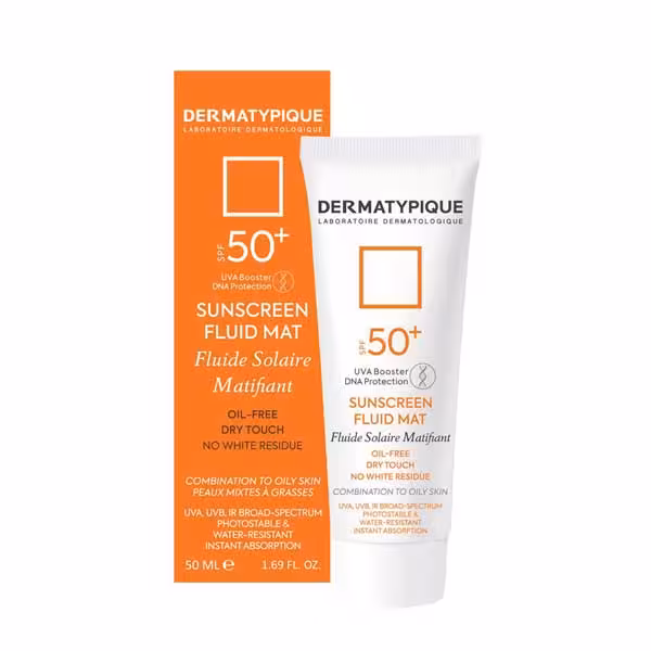 کرم ضد آفتاب بی‌رنگ  SPF50 فلویید مت درماتیپیک