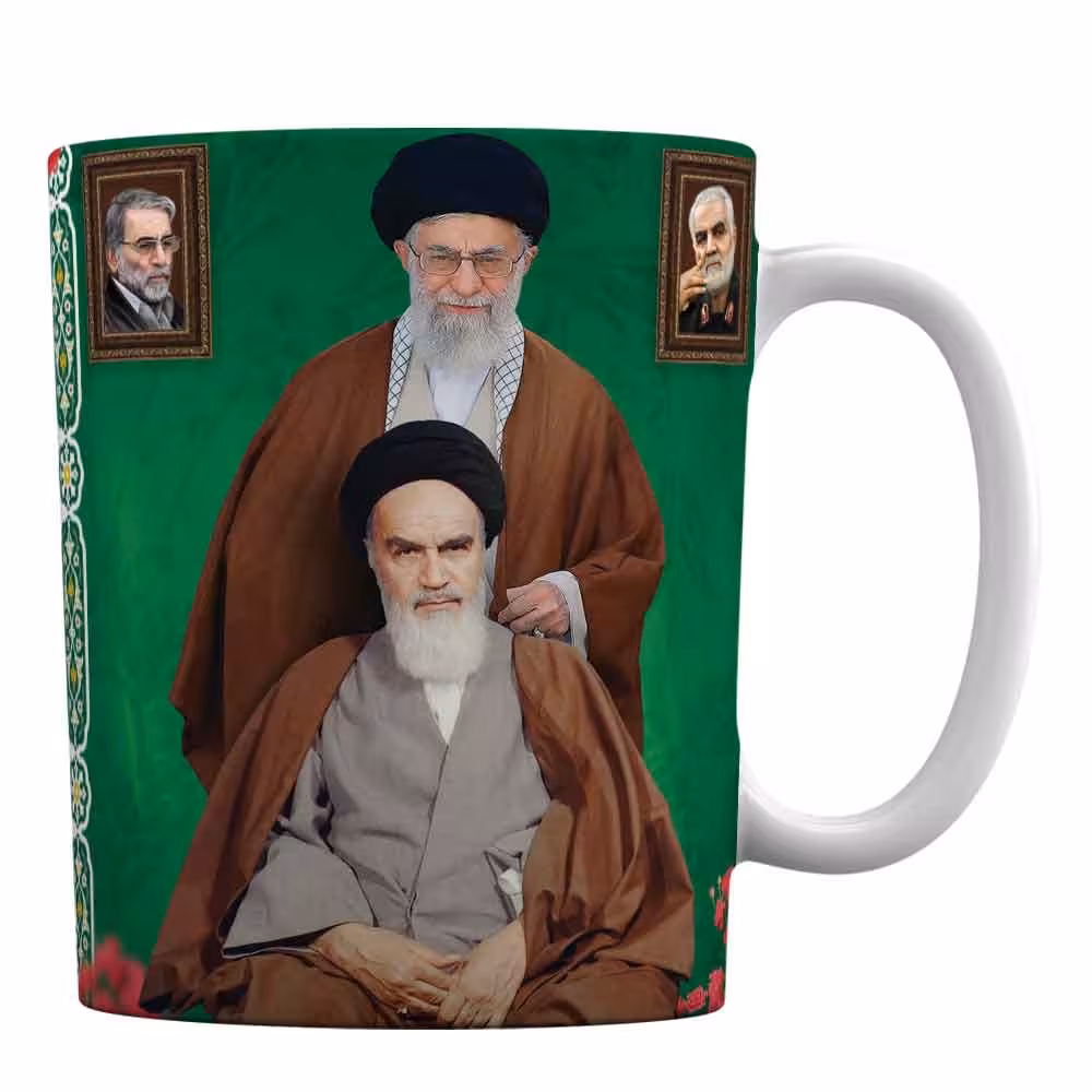 ماگ سرامیکی افرا توس طرح رهبران انقلاب اسلامی ایران