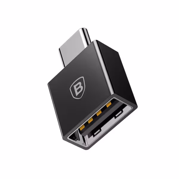 تبدیل Type-C به USB مدل Exquisite Type-C Male to USB Female Adapter Converter Black باسئوس - فروشگاه اینترنتی پروتاچ
