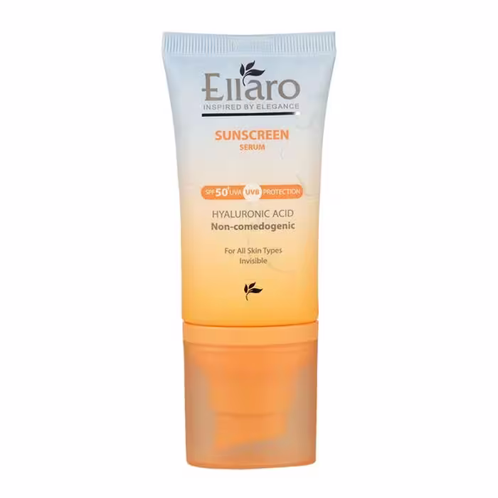 ضد آفتاب سرم spf 50 بی رنگ  الارو