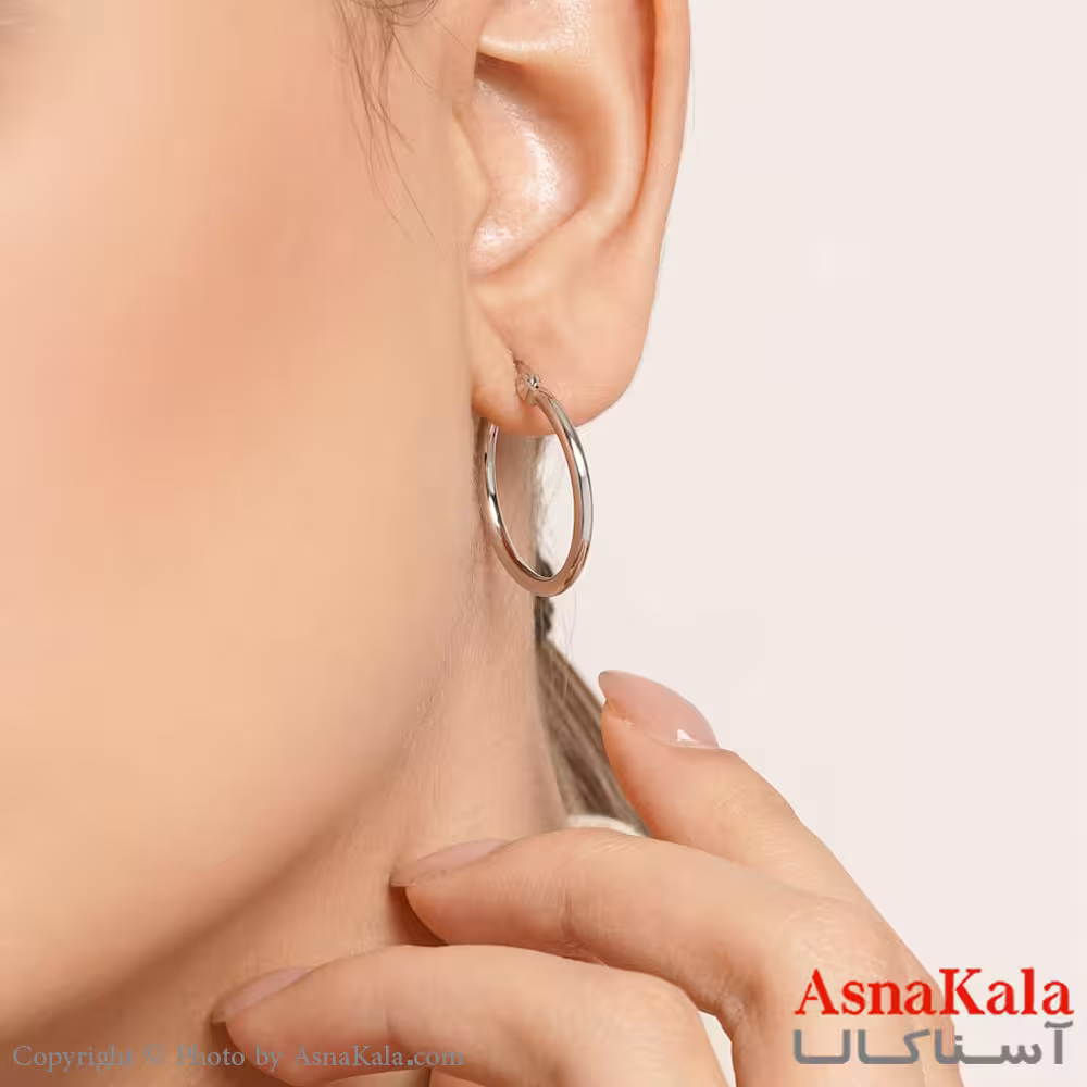 گوشواره حلقه ای زنانه استیل 316 کد GSH15227W