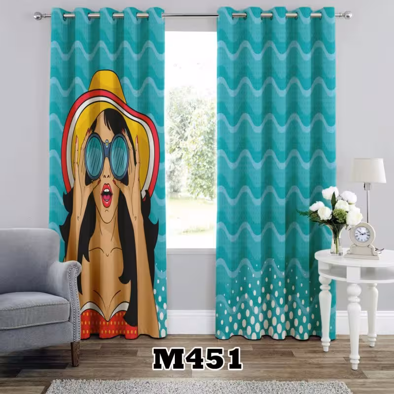 پرده سه بعدی طرح دخترانه