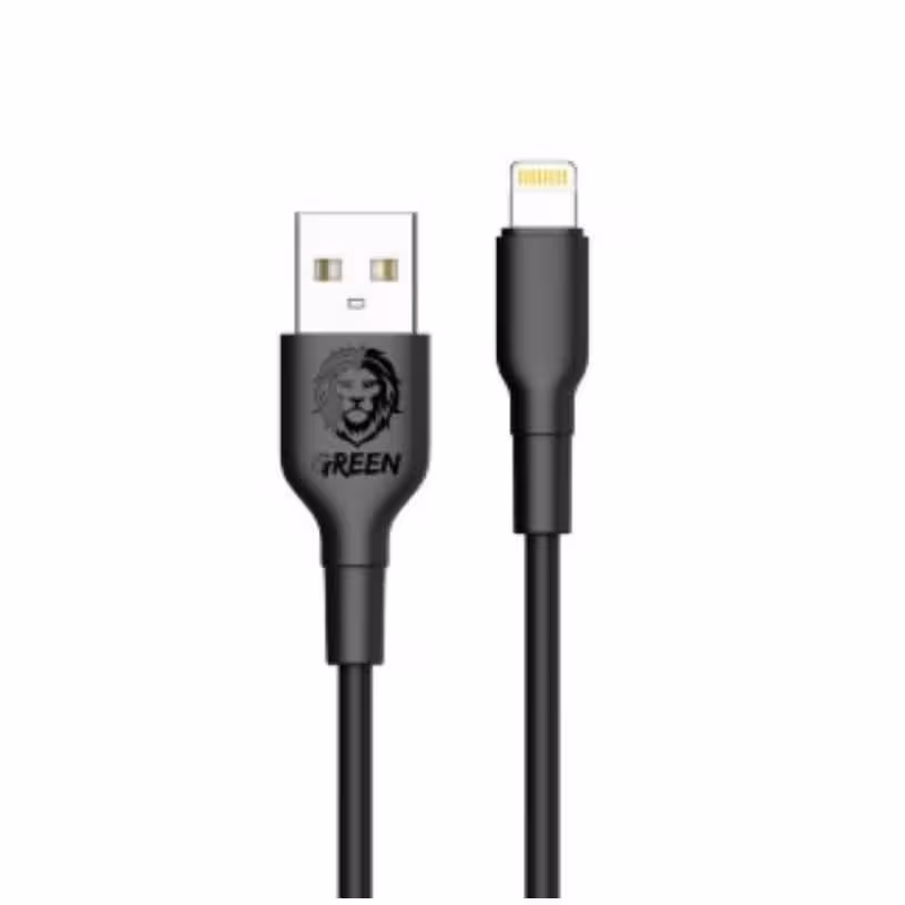 کابل یو اس بی آ به لایتنینگ گرین Green Cable USB-A To Lightening PVC 1.2M