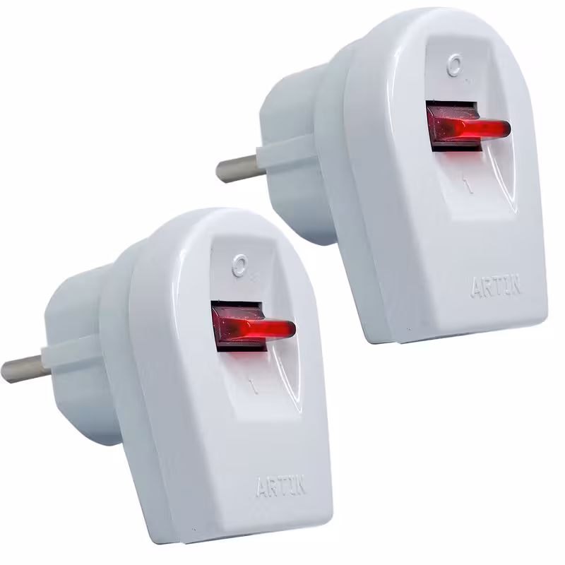 دوشاخه برق ایمان شرق مدل کلید دار کد 2in1 بسته 2 عددی | کالا مکس