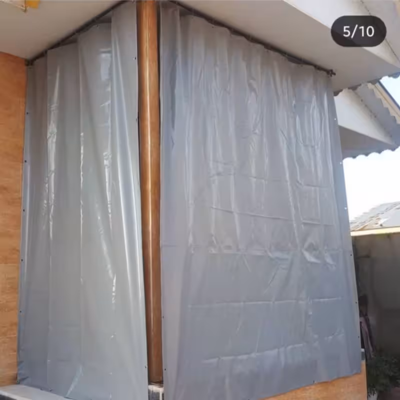 پرده و سایبان برزنتی ضد اب و افتاب کانتینری درجه یک    با حلقه و دوخت کپی