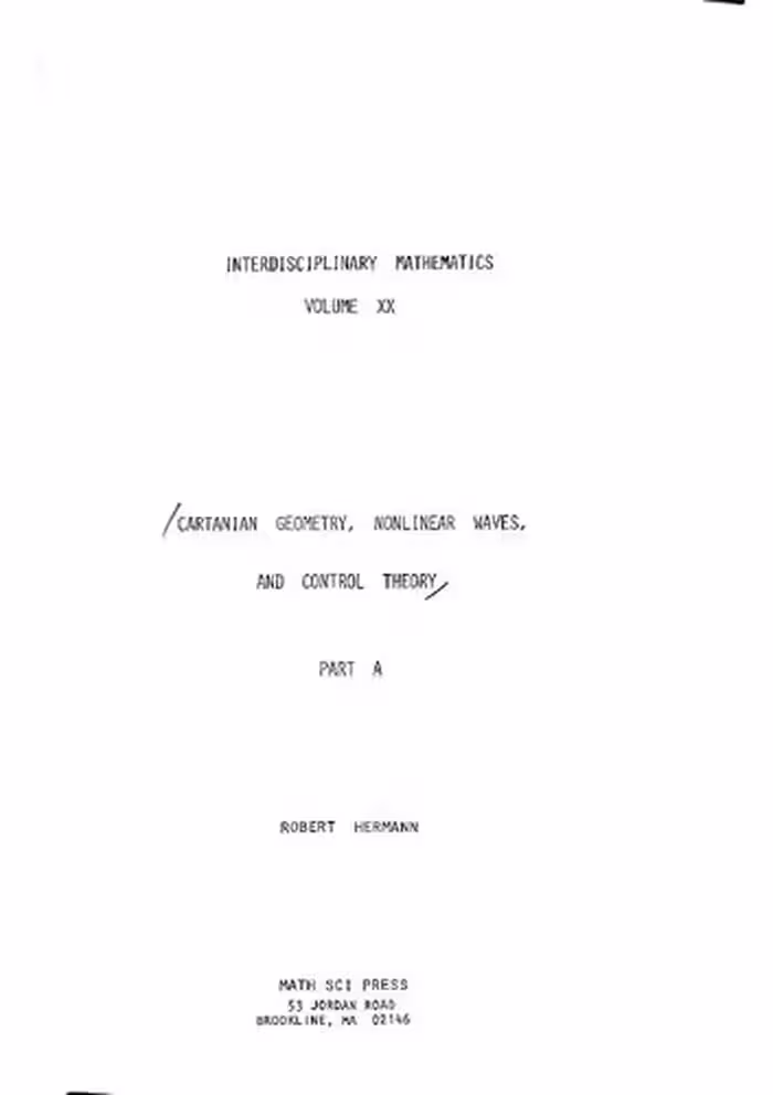 خرید و دانلود نسخه کامل کتاب Cartanian Geometry, Nonlinear Waves, and Control Theory