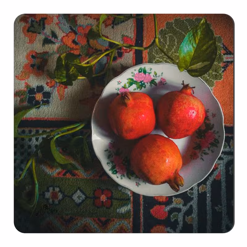 مگنت طرح بشقاب انار کد wmg2353