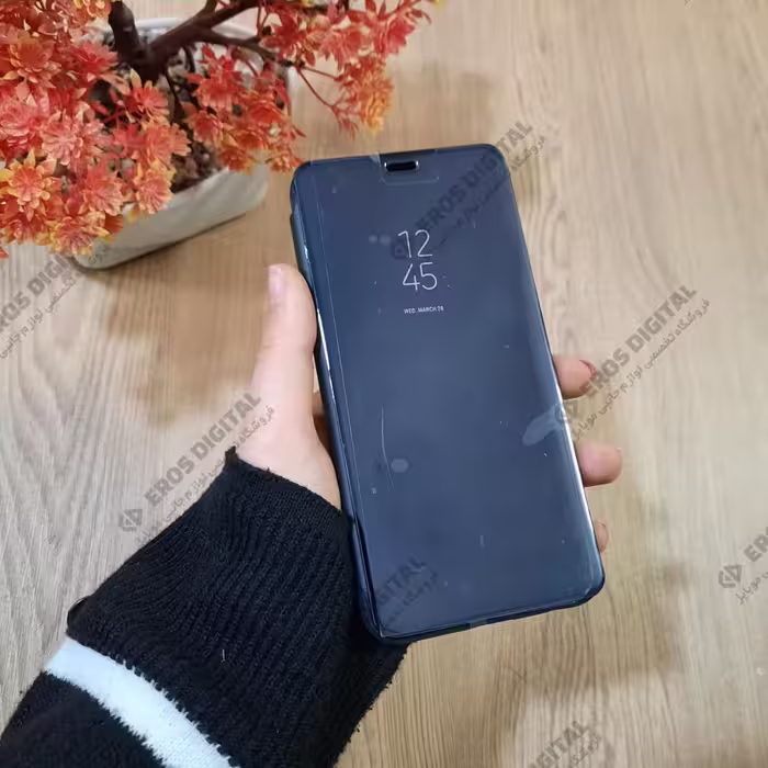قاب کلاسوری گوشی Samsung Galaxy J8 2018 مدل Clear View Standing