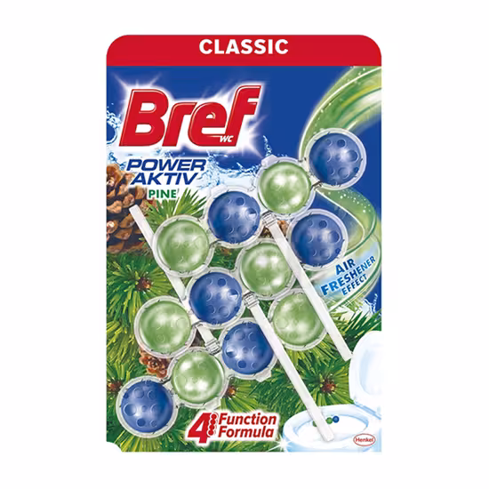 خوشبو کننده و ضدعفونی کننده توپی BREF برف مخصوص توالت فرنگی با رایحه کاج 12 عددی