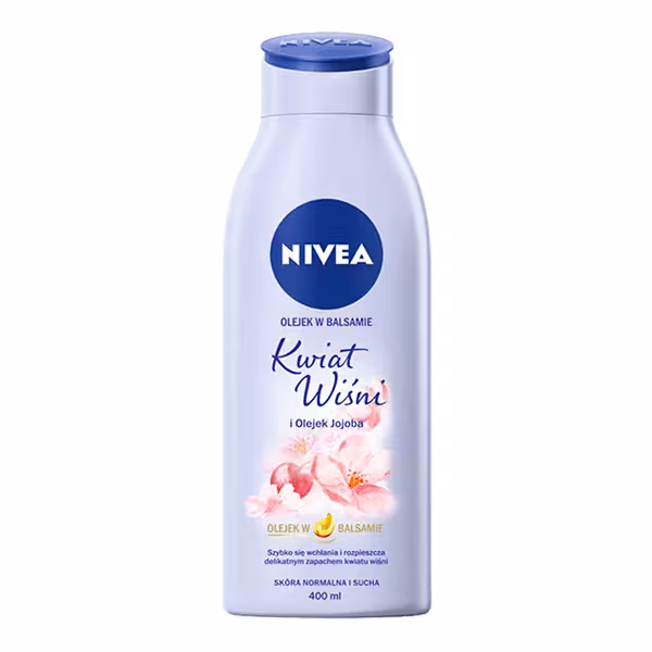 لوسیون بدن نیوا Nivea با عصاره شکوفه گیلاس و روغن جوجوبا حجم 400 میلی