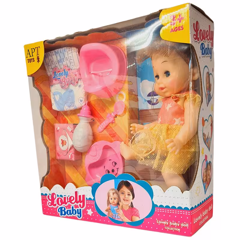 عروسک بی بی کد 8299/2 متوسط گوشتی نیمکتی 18