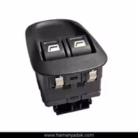 کلید شیشه بالابر ساده پژو 206 تیپ 2 سوکت بغل برند هیرکان