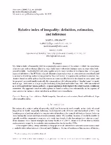 خرید و دانلود نسخه کامل کتاب Relative index of inequality definition, estimation, and inference (2006)(en)(12s)