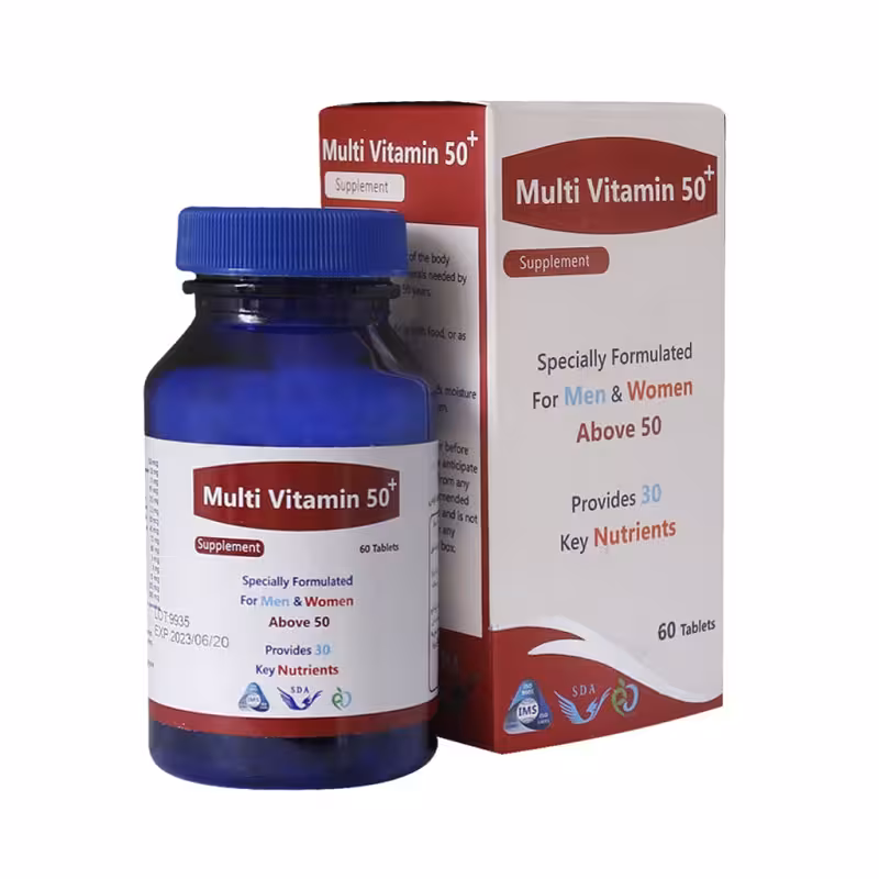 قرص مولتی ویتامین بالای 50 سال سیمرغ دارو عطار 60 عددی