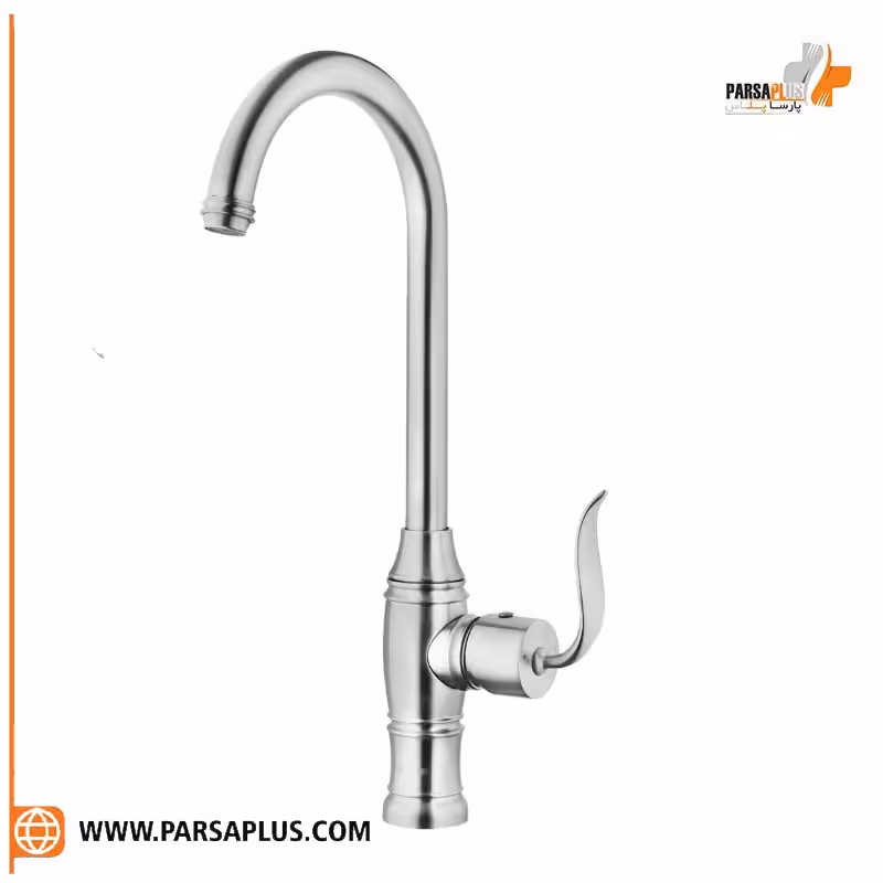 شیر آشپزخانه دوان مدل لاکا کروم مات