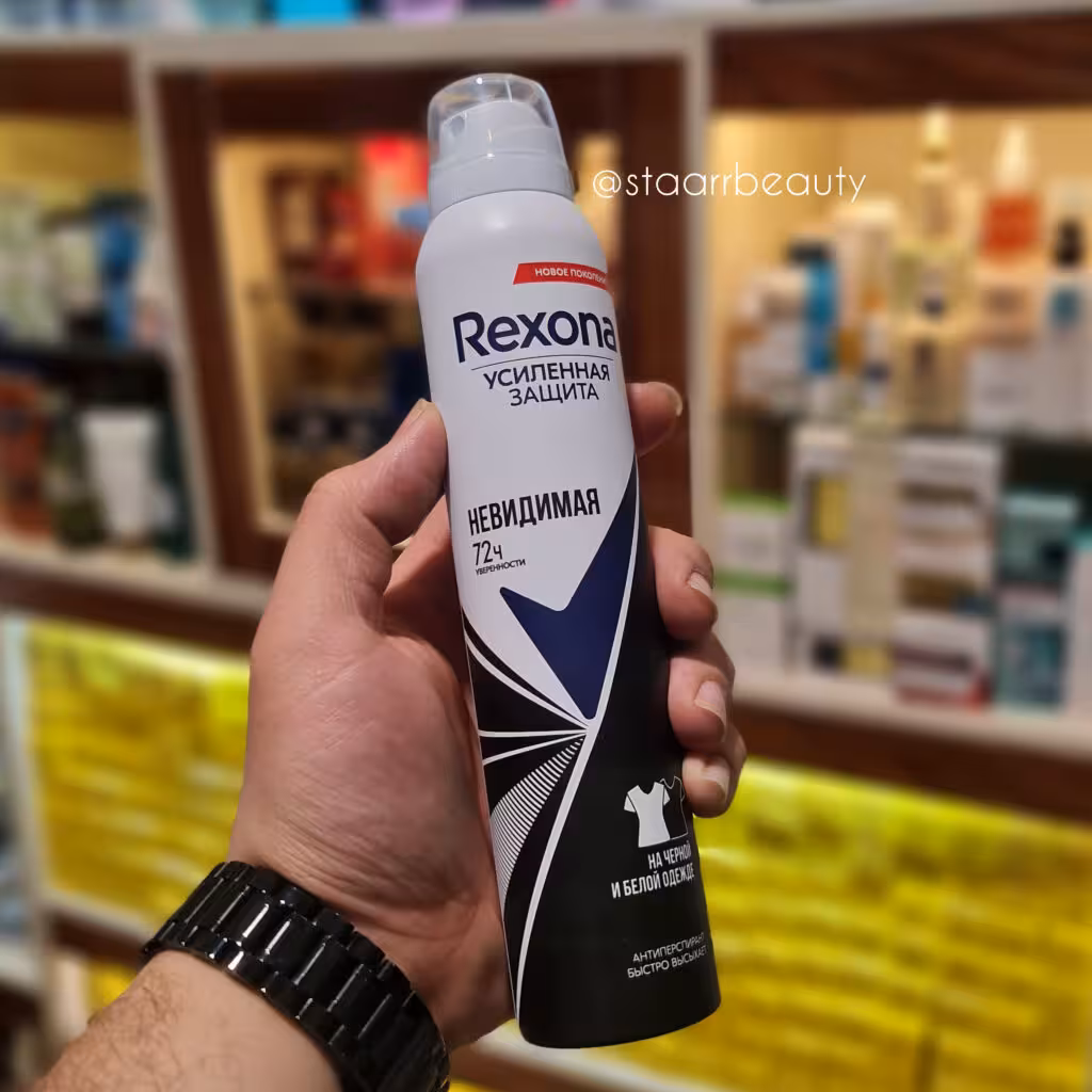 اسپری ضد تعریق زنانه رکسونا مدل  Black and White روسی