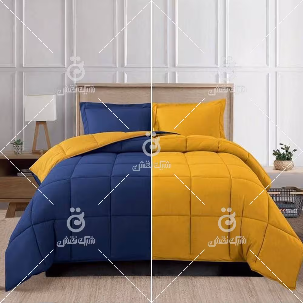 روتختی ساده زرد و سرمه ای کد B43