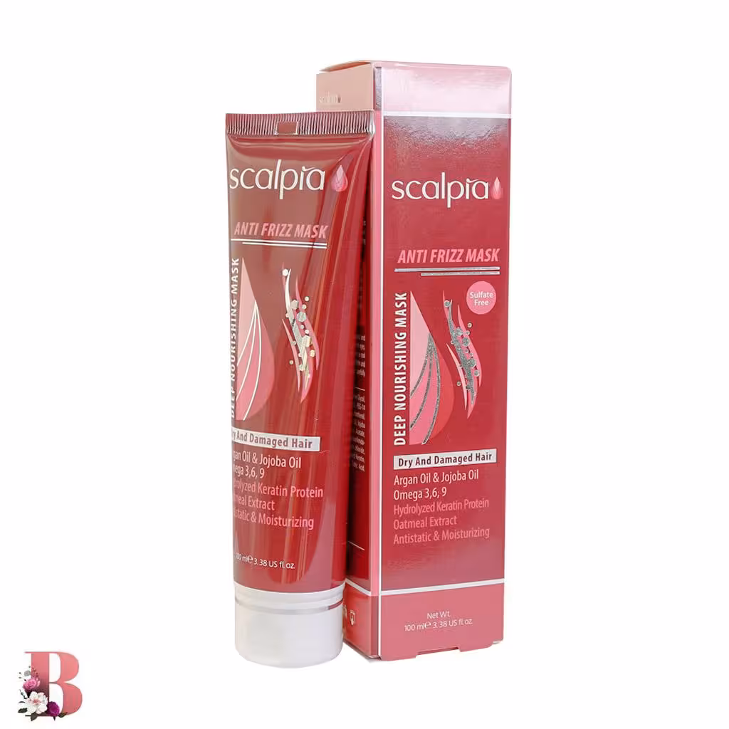 ماسک مو اسکالپیا مدل Anti Frizz حجم 100 میلی لیتر (با آبکشی) | Scalpia Anti Frizz Mask for Dry and Damaged Hair 100ml