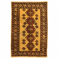 فرش دستباف ترکمن قدیمی یک و نیم متری