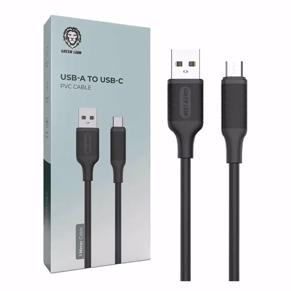 کابل تایپ سی فست شارژ Green Lion GNPVCATCBK 2.4A