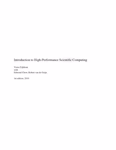 خرید و دانلود نسخه کامل کتاب Introduction to High Performance Scientific Computing