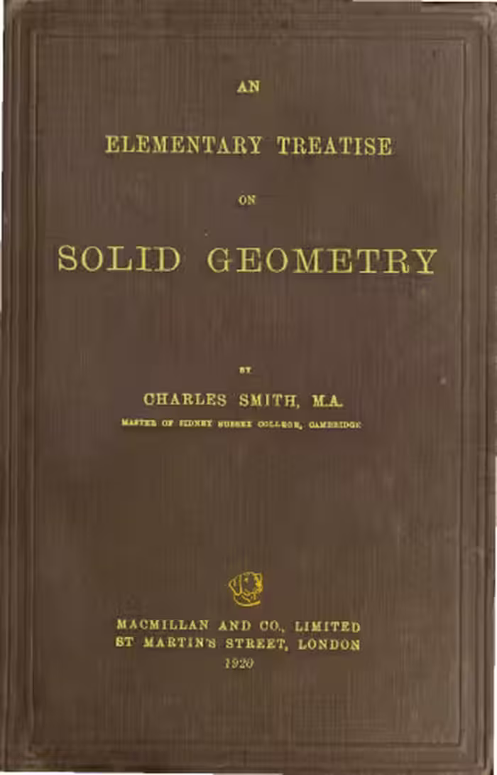 خرید و دانلود نسخه کامل کتاب An Elementary Treatise on Solid Geometry