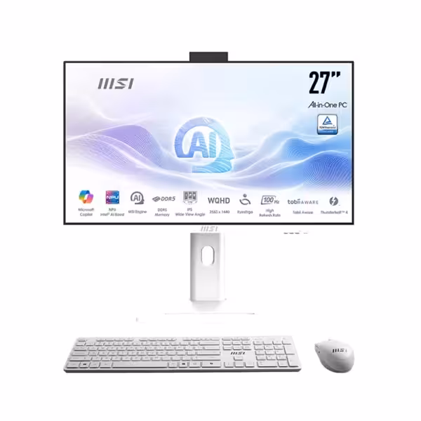 آل این وان 27 اینچ MSI AM273P Q AI W | CORE ULTRA 5 125H | 16GB RAM | 1TB SSD