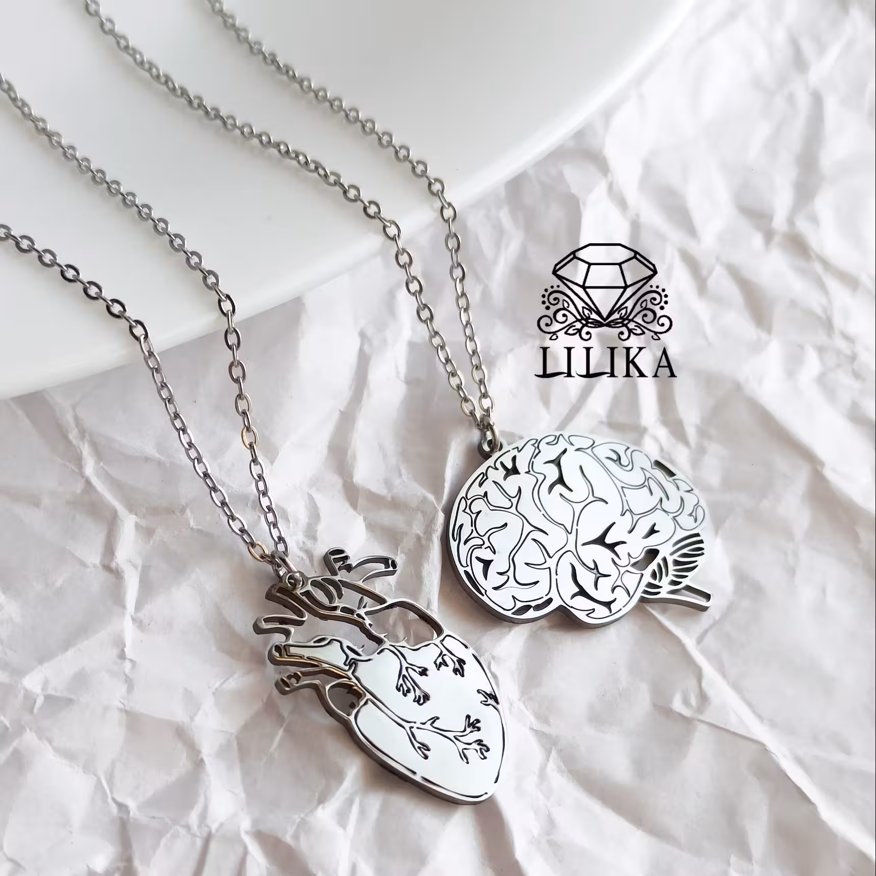 ست گردنبند قلب و مغز