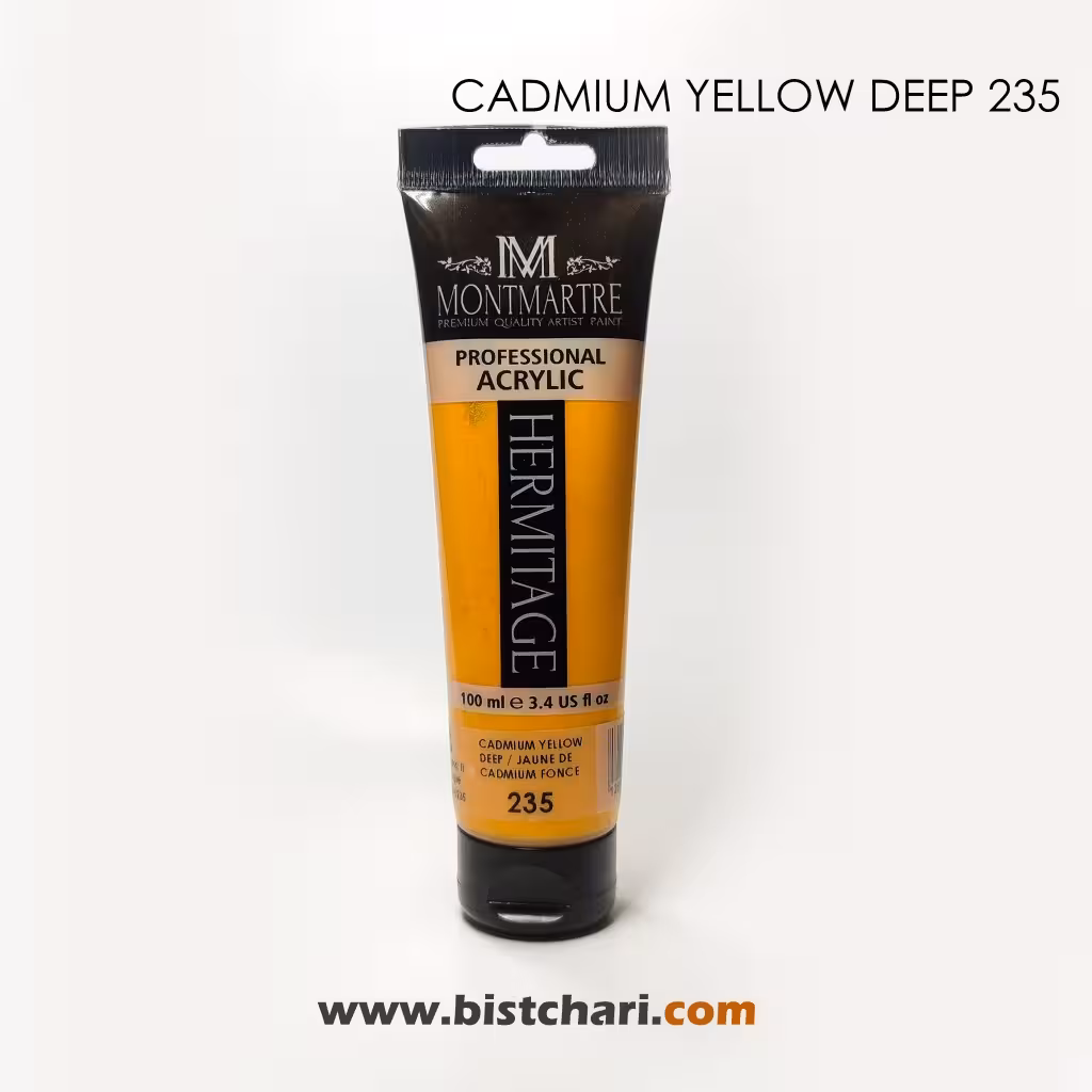 رنگ اکریلیک 100ml کد 235 (Cadmium Yellow) برند مونمارت Montmartre