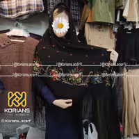 چارقد دلار مدل گلدان مشکی
