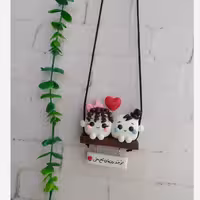 آویز ماشین قند دوتایی | amazonchi