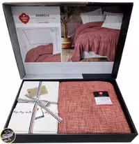 ست پیکه دونفره مدل Embrova برند کوتون باکس ترک (عنابی)