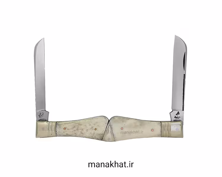 قلمتراش دزفولی تراش دو تیغ طره دار کمانی شالبند دار دسته استخوان 13 سانت جواد توسلی