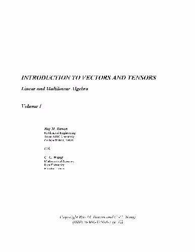خرید و دانلود نسخه کامل کتاب Introduction to Vectors and Tensors