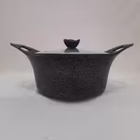 قابلمه گرانیتی سایز 34 پیلو مشکی PILAU طرح لایف