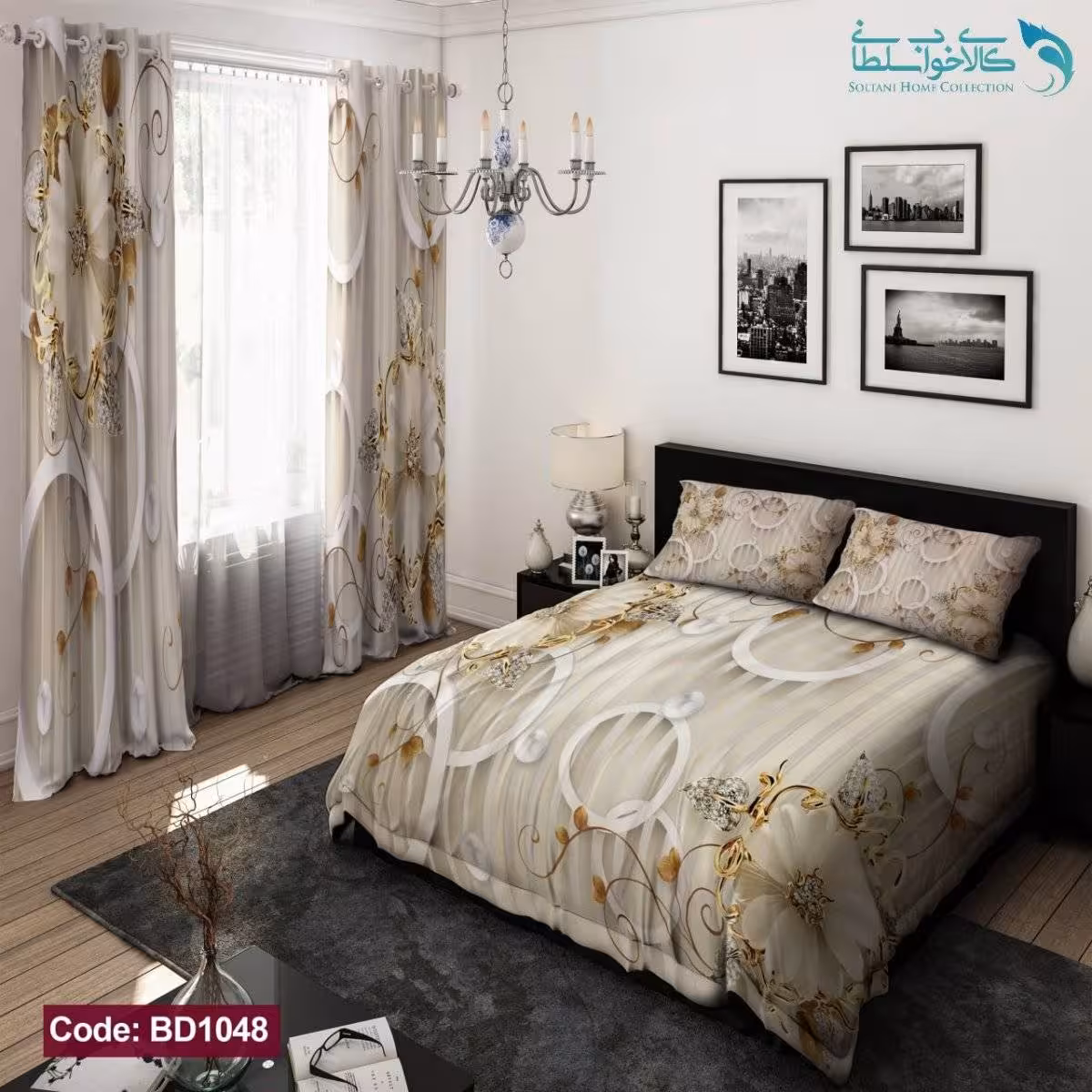 روتختی طرح سه بعدی دو نفره کد BD1048