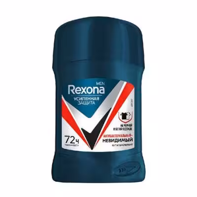 استیک ضد تعریق مردانه آنتی باکتریال رکسونا Rexona مدل Invisible On Black And White حجم 50 میل