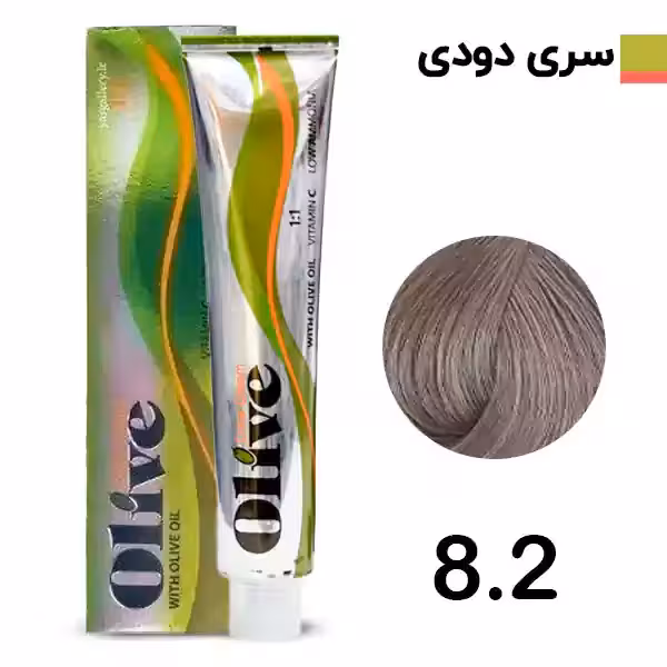 رنگ مو الیو بلوند دودی روشن olive شماره 8.2