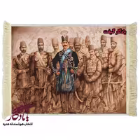تابلو فرش ایرانی ناصرالدین شاه و درباریان کد i54