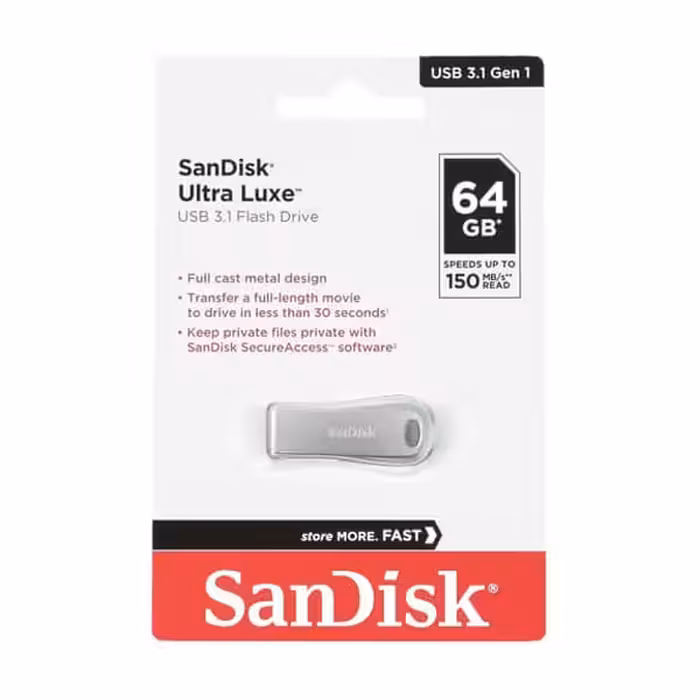 فلش سن دیسک Ultra Luxe 3.1 ظرفیت 64 گیگابایت