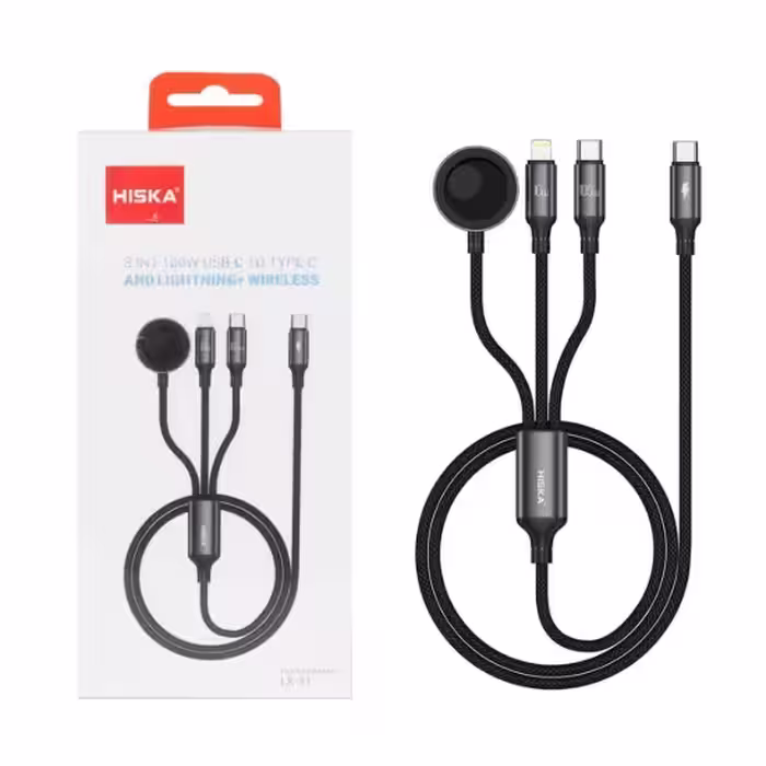 کابل تبدیل USB-C به لایتنینگ /بی سیم/ USB-C هیسکا مدل LX-31 به طول 1.2 متر
