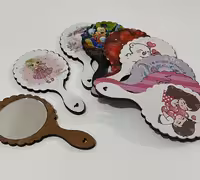 اینه چوبی دسته دار