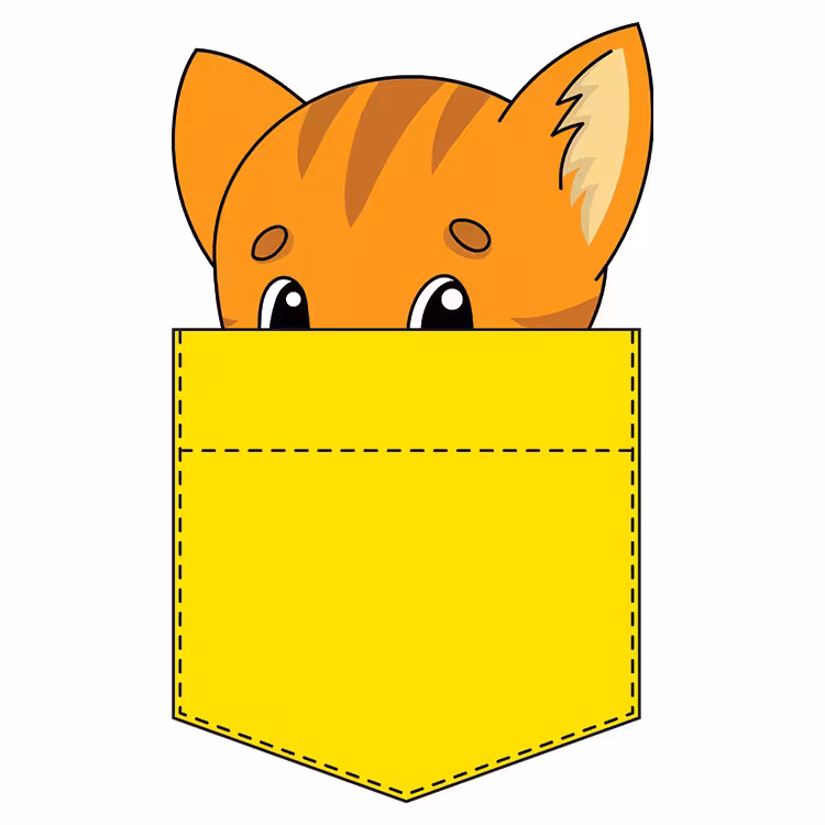 استیکر پارچه و لباس مدل دی تی اف طرح جیبی کد H10.112 مجموعه 5 عددی