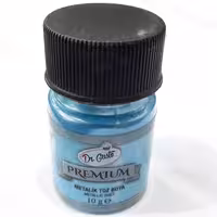 رنگ پودری آبی متالیک دکتر گوستو 10 گرمی (مخصوص رنگ کردن روی کیک، دسر، فوندانت و ...)