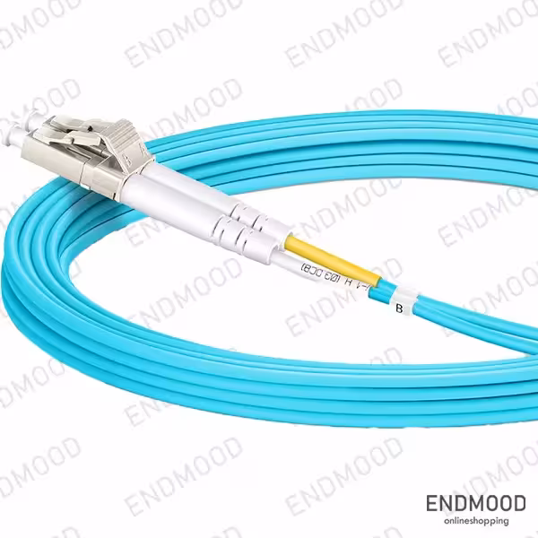 پچ کورد فیبر نوری 5 متری داپلکس نگزنس Nexans OM3 LC-LC