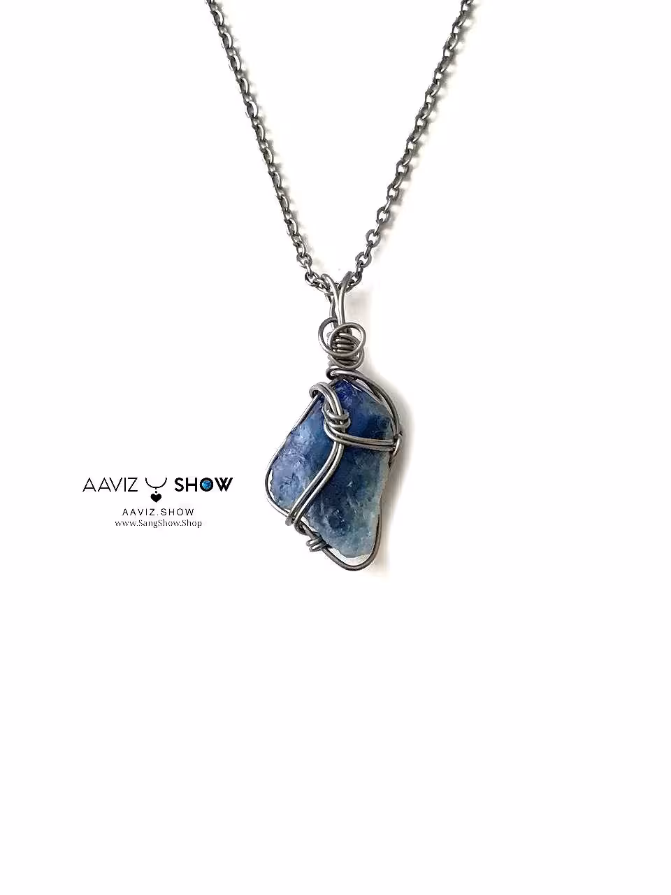 گردنبند سنگ ابسیدین بستر دار معدنی نمونه رویایی A1201