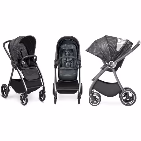 سرویس کالسکه کریر و کیف نوزادی مدل Maris Lux رنگ مشکی برند gb